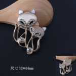 동물 보석 여우 펜던트의 그림