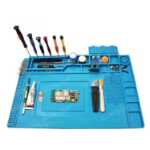 휴대폰 컴퓨터 디지털 수리 작업 매트의 그림