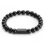 쥬얼리 8mm 구슬 블랙 / 남성 여성 팔찌의 그림