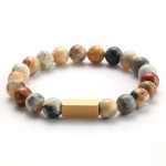 쥬얼리 8mm 구슬 블랙 / 남성 여성 팔찌의 그림