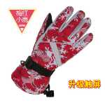 여성용 터치 스크린 스키 장갑의 그림