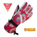 여성용 터치 스크린 스키 장갑의 그림