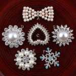 합금 액세서리 버클 /  진주 헤어 액세서리의 그림