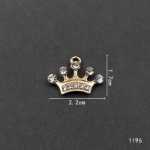 합금 다이아몬드 왕관 헤어 액세서리 / 휴대 전화 장식의 그림