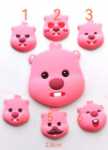 만화 입체 핑크 돼지  / 신발 버클 꽃 액세서리 / 휴대 전화 브래킷 액세서리의 그림