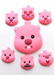 만화 입체 핑크 돼지  / 신발 버클 꽃 액세서리 / 휴대 전화 브래킷 액세서리의 그림