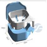 일본 수입 이중 틀니 청소 상자 틀니 교정기 청소 보관 용기 노인 틀니 청소 보관 상자의 그림