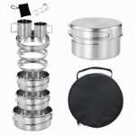 스테인레스 스틸 야외 조리기구 세트의 그림