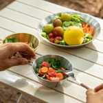 스테인레스 스틸 접이식 그릇 피크닉 / 하이킹 캠핑 초경량 휴대용 조리기구의 그림