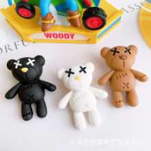 귀여운 만화 스트래피 베어 수지 액세서리 / DIY 휴대폰 케이스의 그림