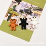 귀여운 만화 스트래피 베어 수지 액세서리 / DIY 휴대폰 케이스의 그림