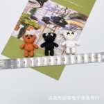 귀여운 만화 스트래피 베어 수지 액세서리 / DIY 휴대폰 케이스의 그림