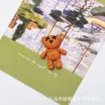 귀여운 만화 스트래피 베어 수지 액세서리 / DIY 휴대폰 케이스의 그림