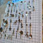 수저 숟가락 나이프 주걱 포크 냄비 및 팬 도구의 그림