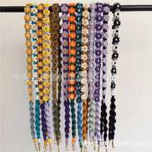 가죽 끈 벨트 꽃 휴대폰 끈의 그림