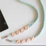 가죽 끈 벨트 꽃 휴대폰 끈의 그림