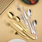 크로스 보더 스테인레스 스틸 수저 스테이크 나이프 세트의 그림