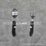 캠핑 접이식 나이프, 포크 및 스푼 조합 스테인레스  스틸의 그림