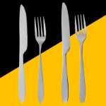 스테인레스 스틸 칼 세트의 그림