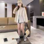 실제 90 코튼 10 비스코스 2024 봄 새로운 느슨한 셔츠 디자인 감각 복고풍 홍콩 맛 셔츠 양치의 그림