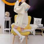 코튼 후아 코튼 백 랩 칼라 공식 피규어 2024 봄 디자인 만화 프린트 후드 스웨트 셔츠 여성용의 그림