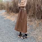 PU 가죽 스커트의 그림