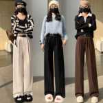 카레 트위드  여성정장 바지의 그림