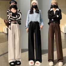 카레 트위드  여성정장 바지의 그림