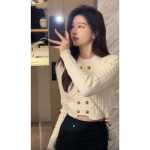 트위스트 슬림 더블 브레스트 점퍼의 그림