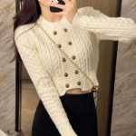 트위스트 슬림 더블 브레스트 점퍼의 그림