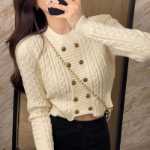 트위스트 슬림 더블 브레스트 점퍼의 그림