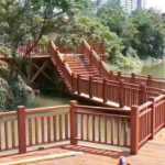 합성목재 계단의 그림