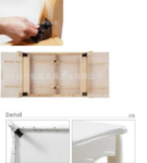 식탁 연결 다리 코너  접이식 힌지의 그림