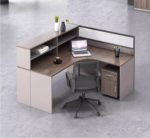 스크린 직원 사무실 책상 간단한 현대 직원 좌석 테이블과 의자 조합의 재무실 가구 작업장의 그림