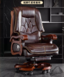 정품 가죽 보스 의자 사무실 리클라이닝 마사지 타이판 의자 비즈니스 컴퓨터 의자 가정용 안락 사무실 의자의 그림