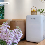 레트로 작은 냉장고 집 거실 냉동고 냉장고 미니 작은 그물 빨간 얼굴 가치 귀여운 화려한 다채로운의 그림