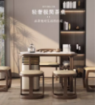 가벼운 고급 발코니 티 테이블과 의자 조합 쿵푸 티 테이블 현대 단단한 나무 연구 사무실 티룸 홈 작은 티 테이블의 그림