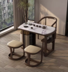 가벼운 고급 발코니 티 테이블과 의자 조합 쿵푸 티 테이블 현대 단단한 나무 연구 사무실 티룸 홈 작은 티 테이블의 그림