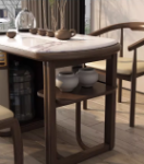 가벼운 고급 발코니 티 테이블과 의자 조합 쿵푸 티 테이블 현대 단단한 나무 연구 사무실 티룸 홈 작은 티 테이블의 그림