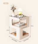 크림 바람 사이드 테이블 소파 사이드 보드 발코니 작은 커피 테이블 간단한 현대 창조적 인 작은 테이블 거실 철제 침대 옆 탁자의 그림
