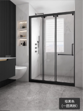 연결 샤워 파티션 유리 슬라이딩 스테인레스 스틸 습식 및 건식 분리 단어 욕실 슬라이딩 도어 목욕 스크린의 그림