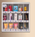 소형 자동 판매기 무인 셀프 서비스 자동 판매기 24시간 지능형 코드 스위핑 호텔 음료 스낵 자동 판매기의 그림