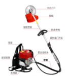 가솔린 잔디 깎는 기계  제초기의 그림