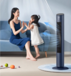 날개 없는 무소음 선풍기 무소음 수직형 바닥 선풍기의 그림